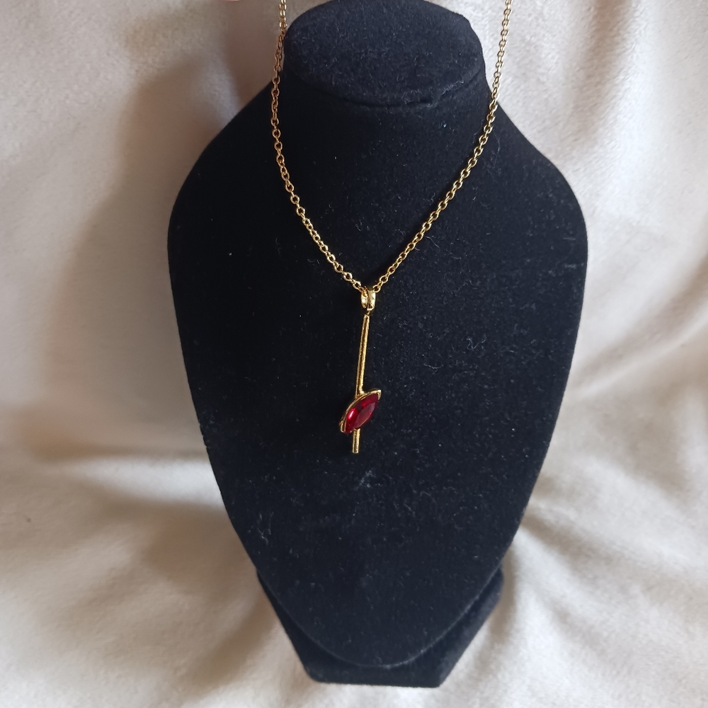 Red Pear Marquis Necklace | Your Bijoux Box | Pre-Owned